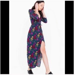 American Apparel Juilliard Floral Wrap Dress